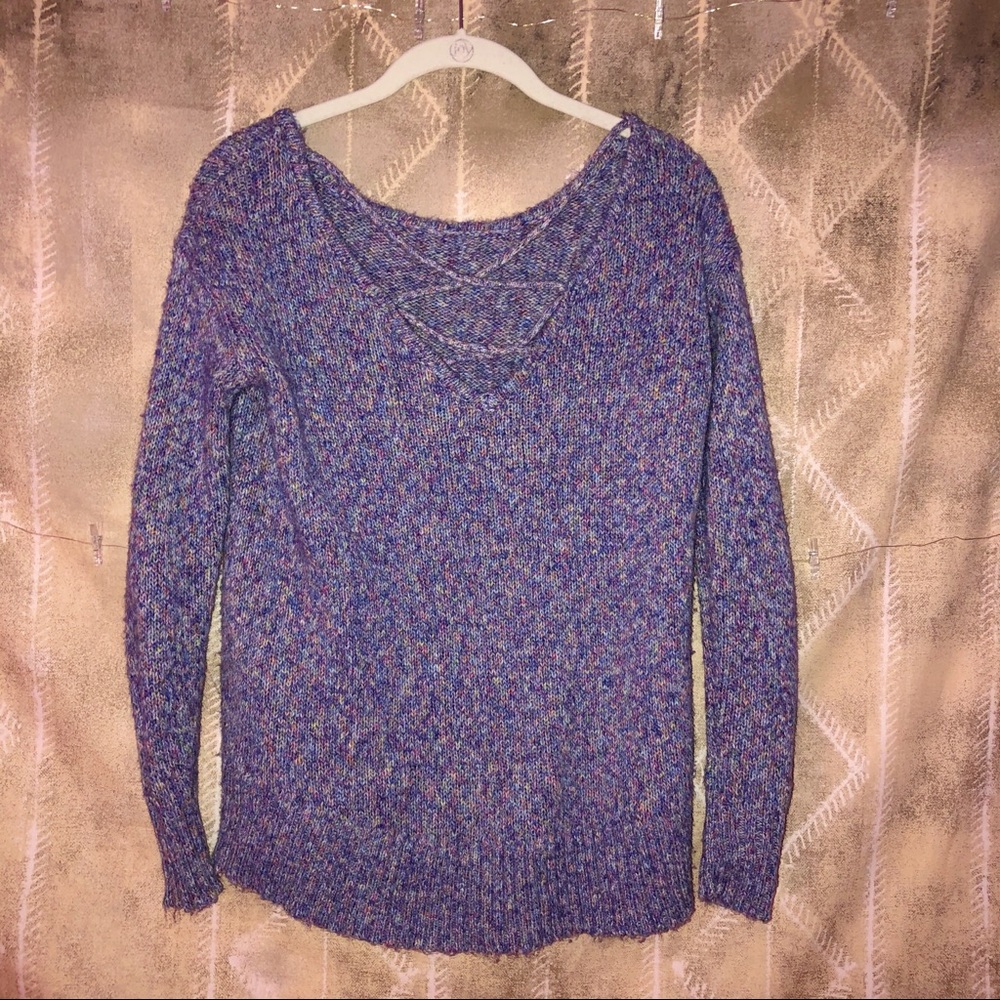 American Eagle Lace-up Back Sweater